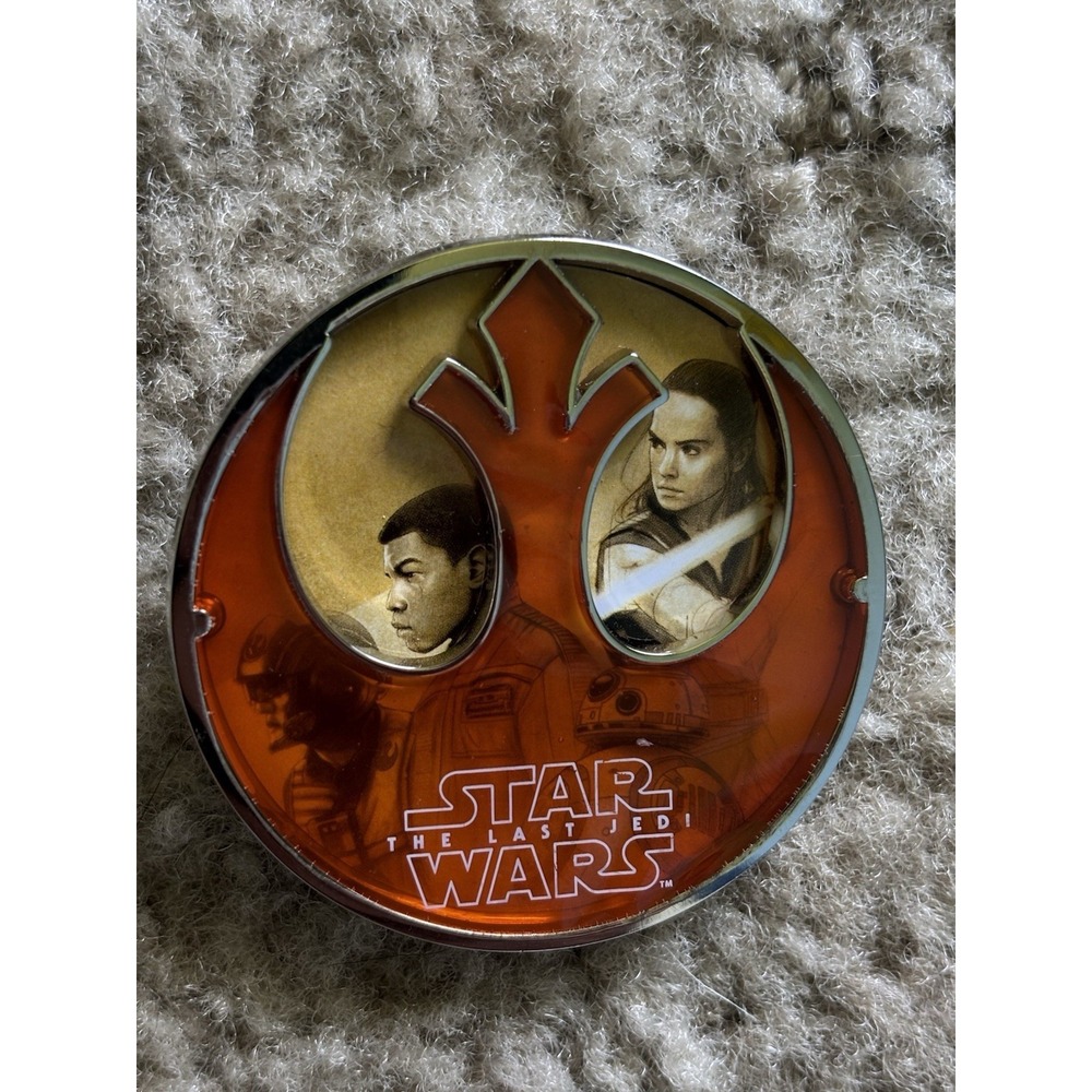 Disney Pin 122104 Star Wars The Last Jedi Force For Change Rey Finn Limited